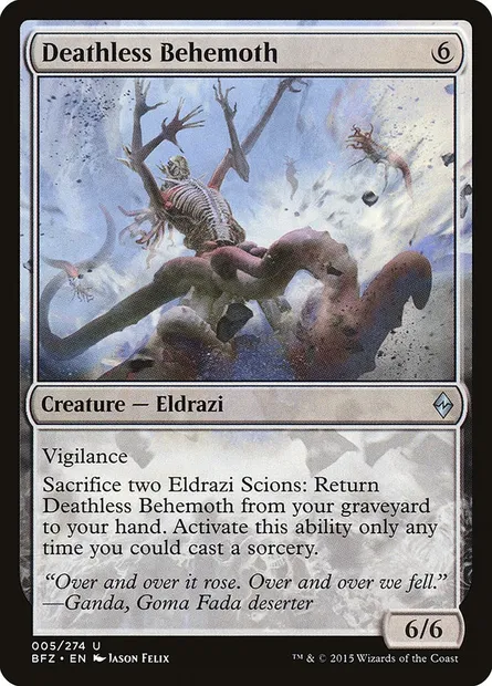 Deathless Behemoth, Magic card BFZ 5 — Battle for Zendikar set