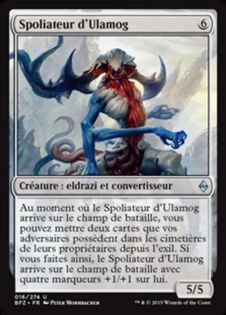 Spoliateur d'Ulamog, carte Magic BFZ 16 — extension La bataille de Zendikar