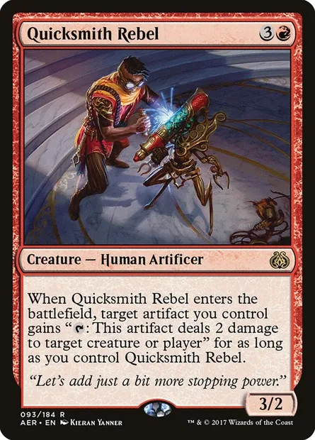 Quicksmith Rebel, Magic card AER 93 — Aether Revolt set