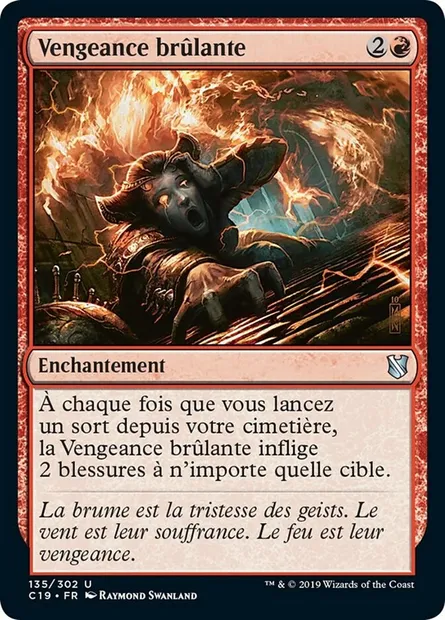 Vengeance brûlante, carte Magic C19 135 — extension Commander 2019