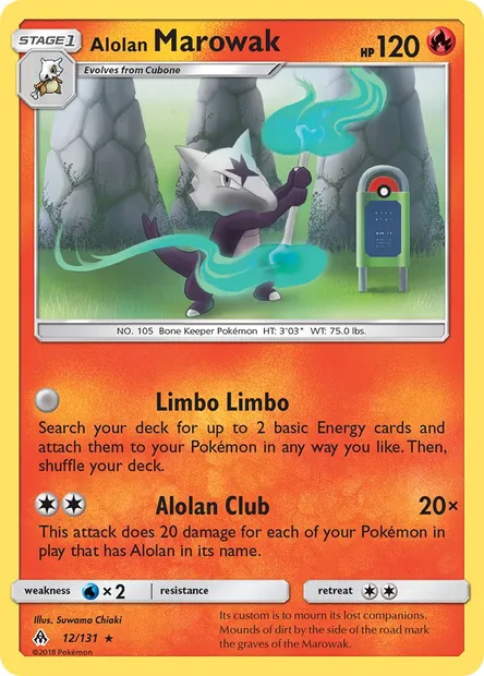 Alolan Marowak, Pokémon card FLI 12 — Forbidden Light set