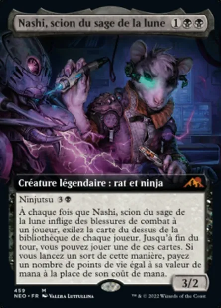Nashi, scion du sage de la lune, carte Magic NEO 459 — extension Kamigawa: La Dynastie Néon