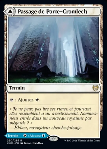 Passage de Porte-Cromlech // Passage de Portebrume, carte Magic KHM 260 — extension Kaldheim