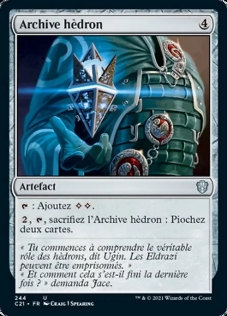 Archive hèdron, carte Magic C21 244 — extension Commander 2021