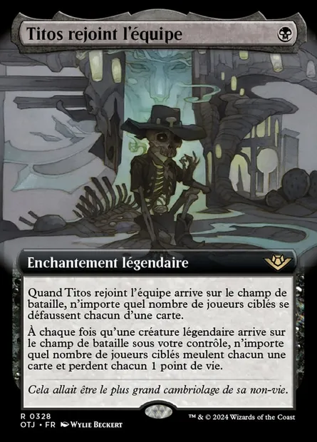 Titos rejoint l'équipe, carte Magic OTJ 328 — extension Outlaws of Thunder Junction
