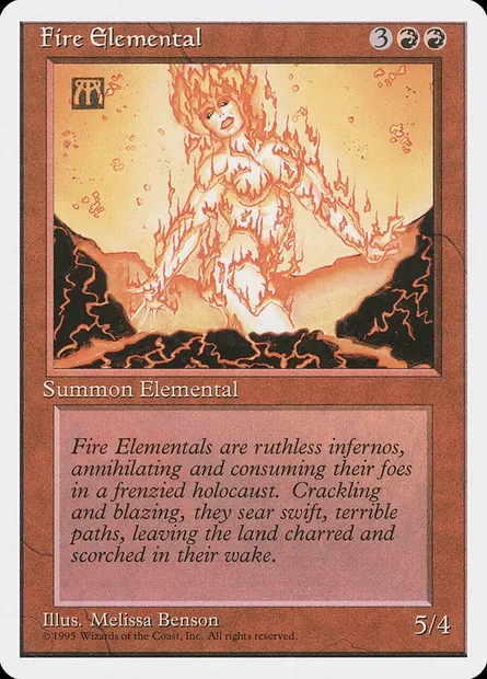 Fire Elemental, Magic card 4ED 191 — Fourth Edition set