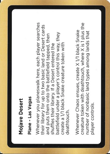 Mojave Desert, Magic card PUNK PLA030 — Black Lotus Unknown Planechase set