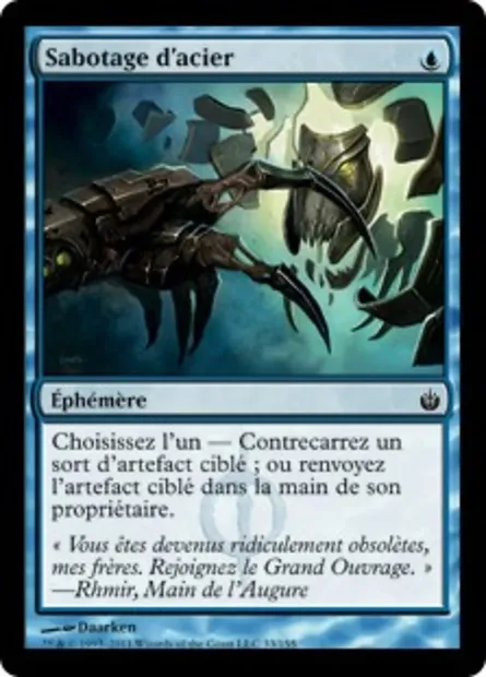 Sabotage d'acier, carte Magic MBS 33 — extension Mirrodin assiégé