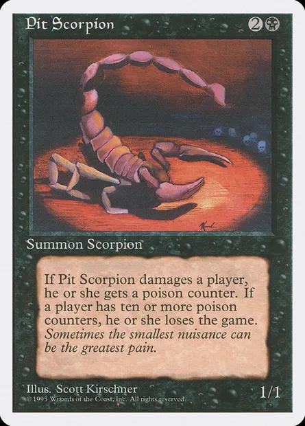 Pit Scorpion, Magic card 4ED 153 — Fourth Edition set