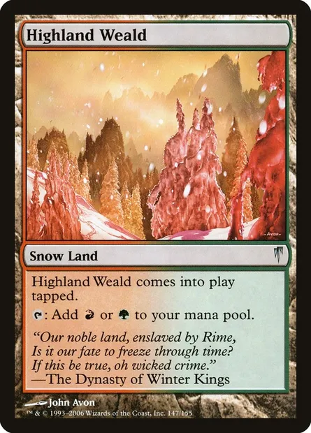 Highland Weald, Magic card CSP 147 — Coldsnap set