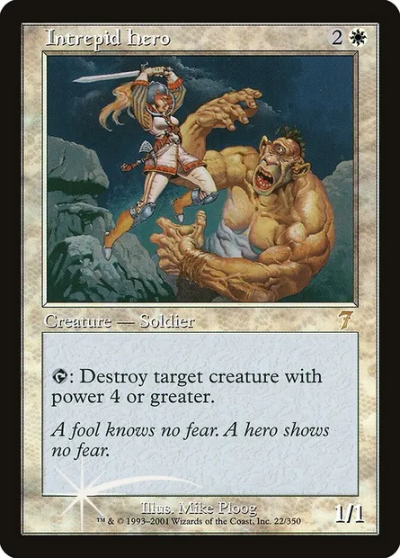 Intrepid Hero, Magic card 7ED 22★ — Seventh Edition set
