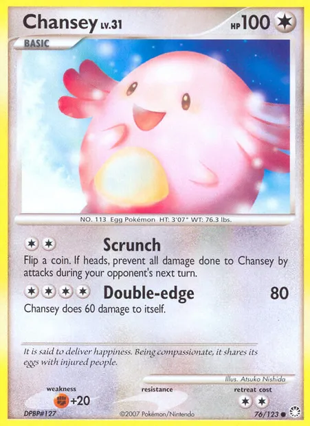 Chansey, Pokémon card MT 76 — Mysterious Treasures set