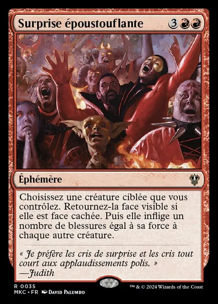 Surprise époustouflante, carte Magic MKC 35 — extension Murders at Karlov Manor Commander