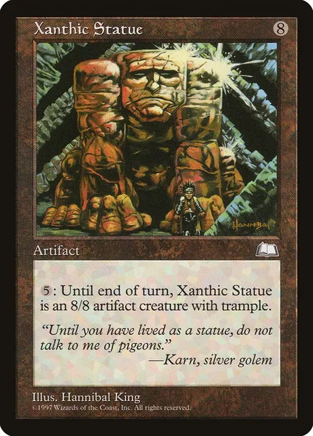 Xanthic Statue, Magic card WTH 163 — Weatherlight set