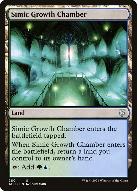 Simic Growth Chamber, Magic card AFC 260 — Forgotten Realms Commander set