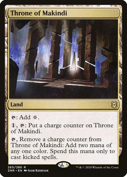 Throne of Makindi, Magic card ZNR 265 — Zendikar Rising set