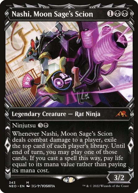 Nashi, Moon Sage's Scion, Magic card NEO 343 — Kamigawa: Neon Dynasty set