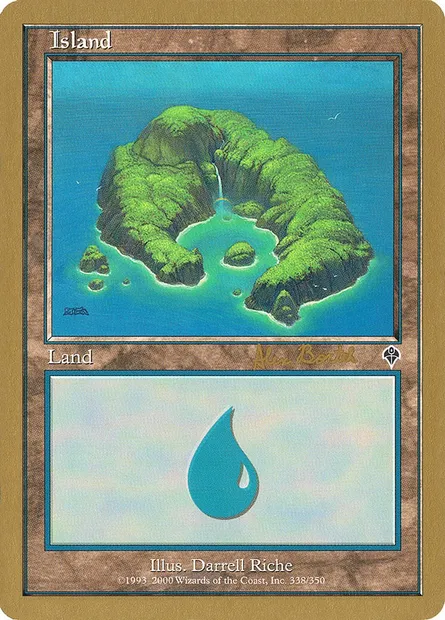 Island, Magic card WC01 ab338 — World Championship Decks 2001 set