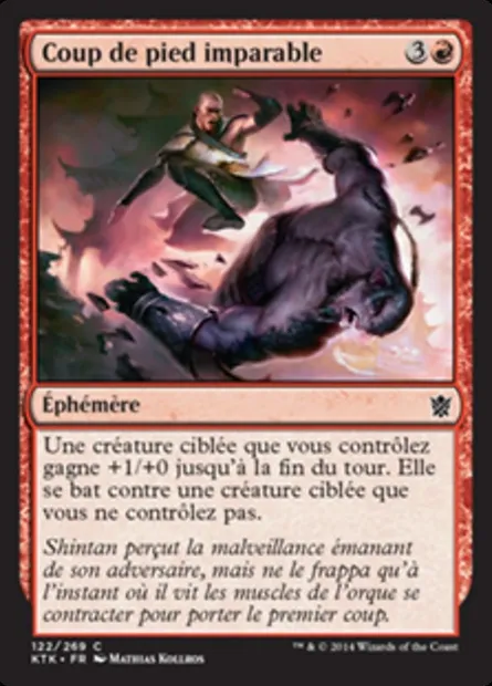 Coup de pied imparable, carte Magic KTK 122 — extension Les Khans de Tarkir