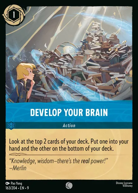 Develop Your Brain, Disney Lorcana card CH9-163 — Fabled set