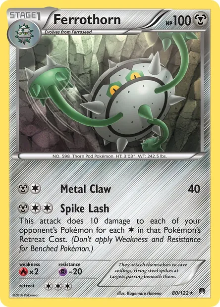 Ferrothorn, Pokémon card BKP 80 — BREAKpoint set