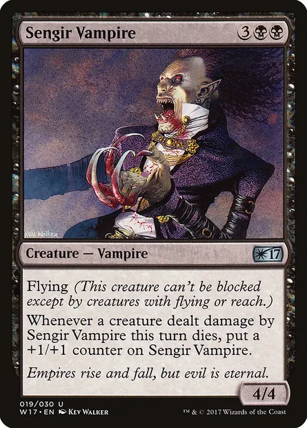 Sengir Vampire, Magic card W17 19 — Welcome Deck 2017 set