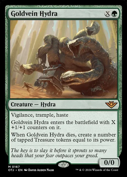 Goldvein Hydra, Magic card OTJ 167 — Outlaws of Thunder Junction set