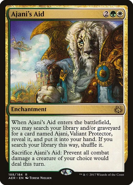 Ajani's Aid, Magic card AER 188 — Aether Revolt set