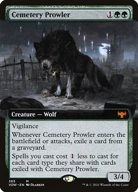 Cemetery Prowler, Magic card VOW 385 — Innistrad: Crimson Vow set