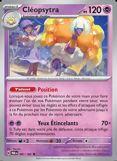 Cléopsytra, carte Pokémon PAR 081 — extension Faille Paradoxe