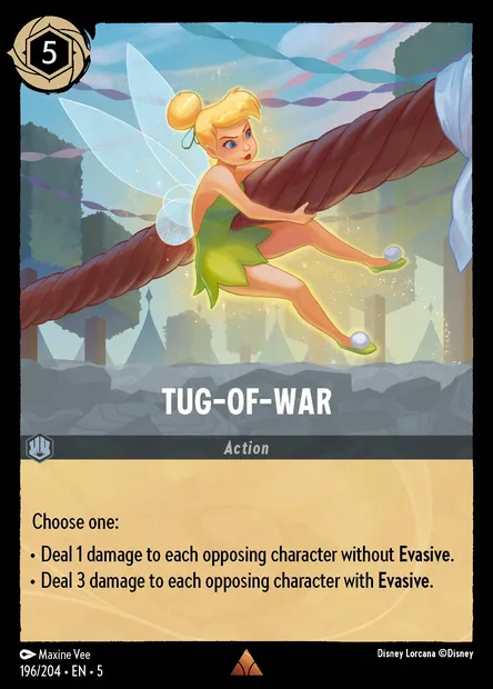 Tug-of-War, Disney Lorcana card CH5-196 — Shimmering Skies set