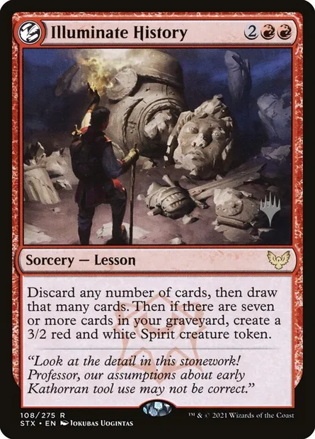 Illuminate History, Magic card PSTX 108p — Strixhaven: School of Mages Promos set