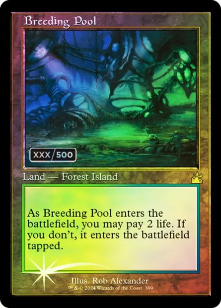 Breeding Pool, Magic card RVR 399z — Ravnica Remastered set