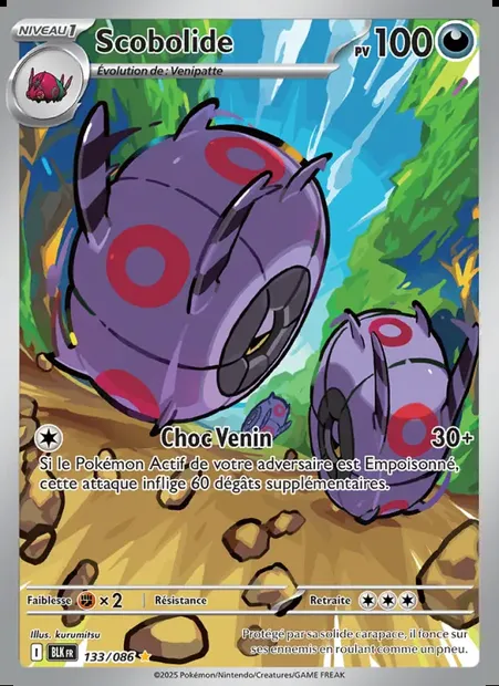 Scobolide, carte Pokémon BLK 133 — extension Foudre Noire