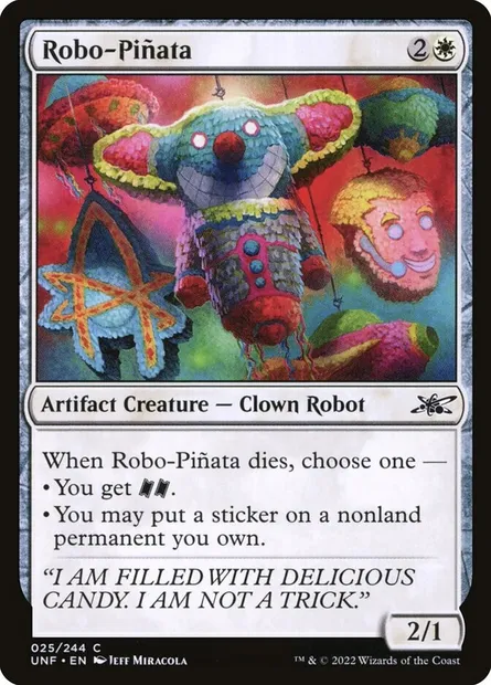 Robo-Piñata, carte Magic UNF 25 — extension Unfinity