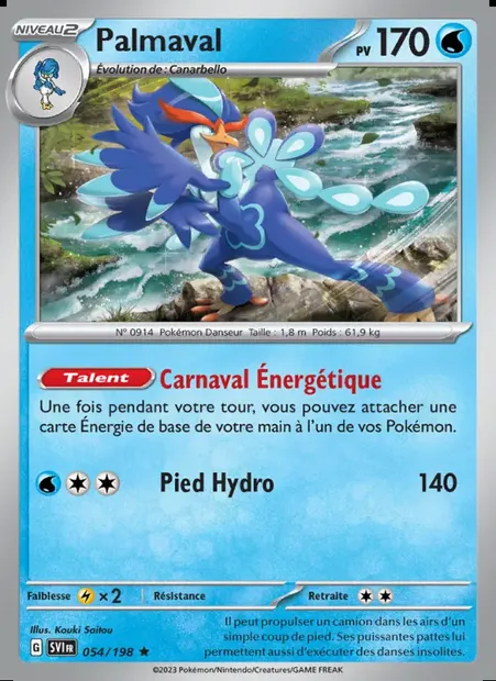 Palmaval, carte Pokémon SVI 054 — extension Écarlate et Violet