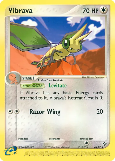 Vibrava, Pokémon card DR 46 — Dragon set
