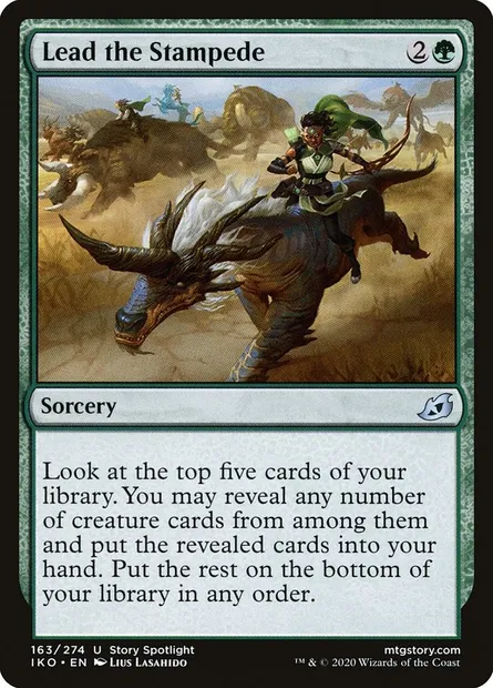Lead the Stampede, Magic card IKO 163 — Ikoria: Lair of Behemoths set