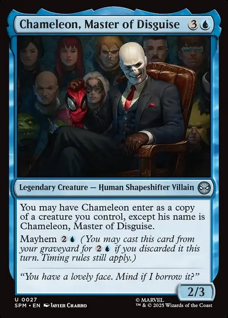 Chameleon, Master of Disguise, Magic card SPM 27 — Marvel's Spider-Man set