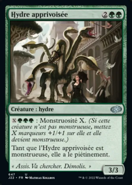 Hydre apprivoisée, carte Magic J22 647 — extension Jumpstart 2022