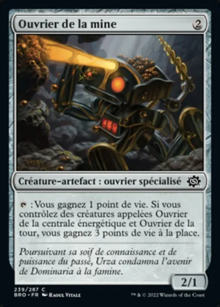 Ouvrier de la mine, carte Magic BRO 239 — extension La Guerre Fratricide
