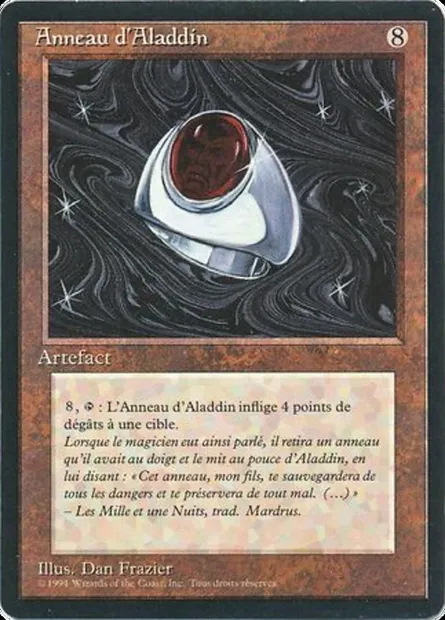 Aladdin's Ring, Magic card FBB 232 — Foreign Black Border set