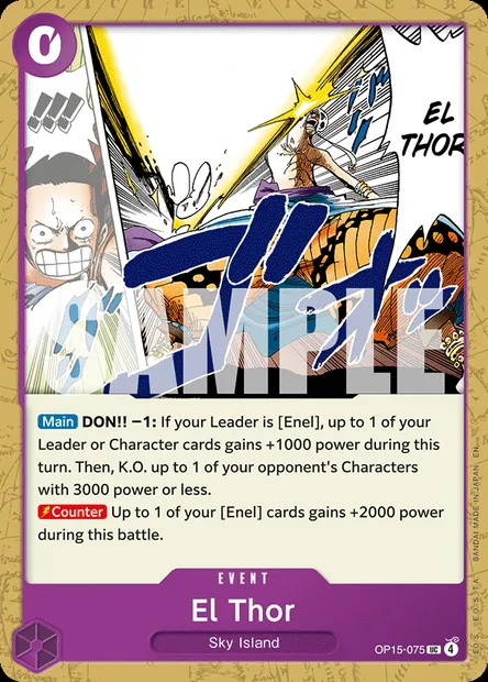 El Thor, One Piece card OP15-075 — ADVENTURE ON KAMI’S ISLAND set