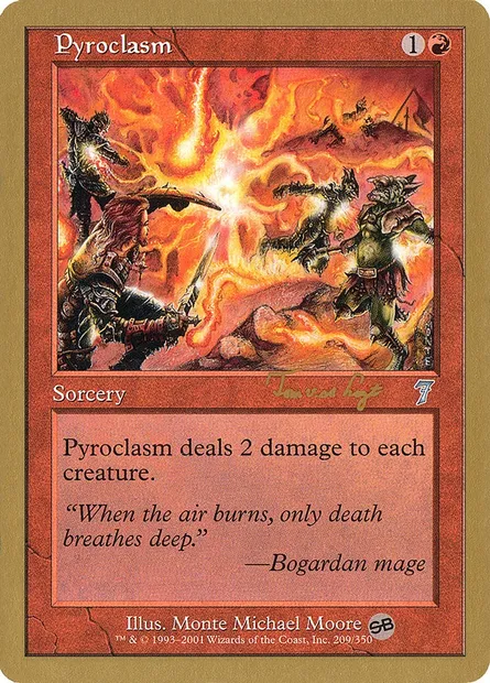 Pyroclasme, carte Magic WC01 tvdl209sb — extension World Championship Decks 2001