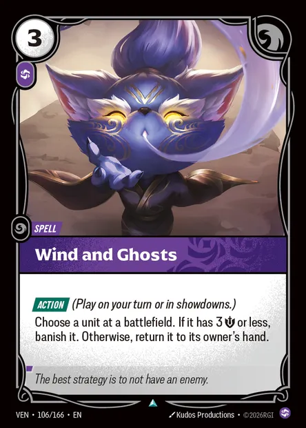 Wind and Ghosts, Riftbound card VEN 106 — Vendetta set