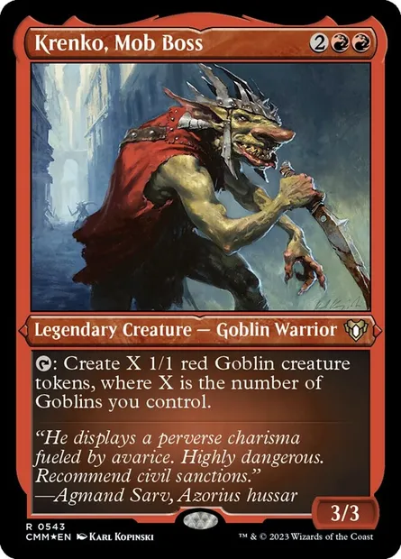 Krenko, Mob Boss, Magic card CMM 543 — Commander Masters set