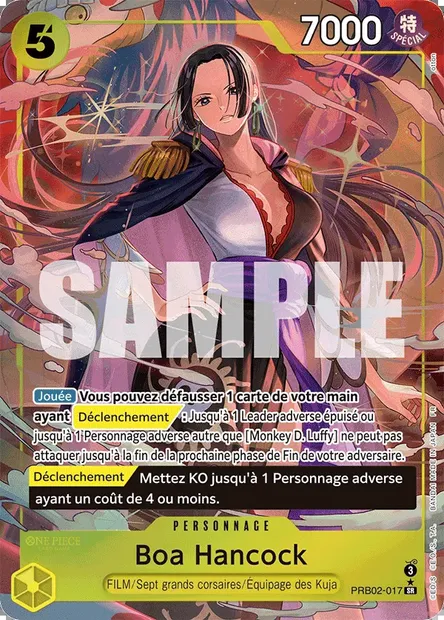 Boa Hancock, carte One Piece PRB02-017 — extension ONE PIECE CARD THE BEST VOL.2