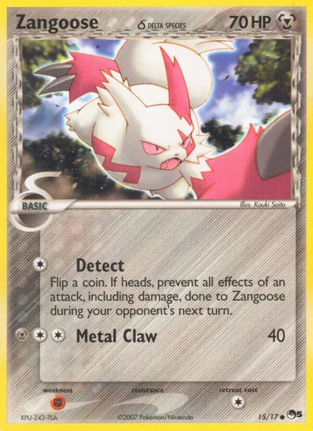 Zangoose δ, carte Pokémon P5 15 — extension POP Series 5