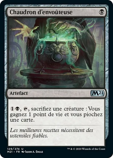 Chaudron d'envoûteuse, carte Magic M21 129 — extension Core Set 2021