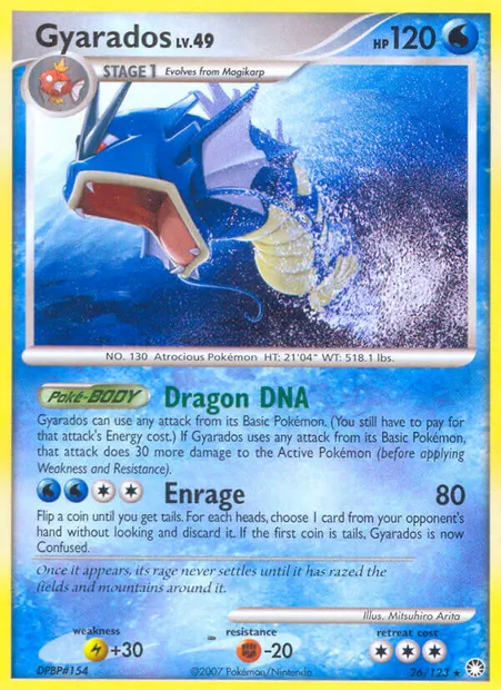Léviator, carte Pokémon MT 26 — extension Trésors Mystérieux